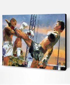 Abstract Muay Thai Paint By Number