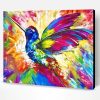 Abstract Rainbow Hummingbird Paint By Number