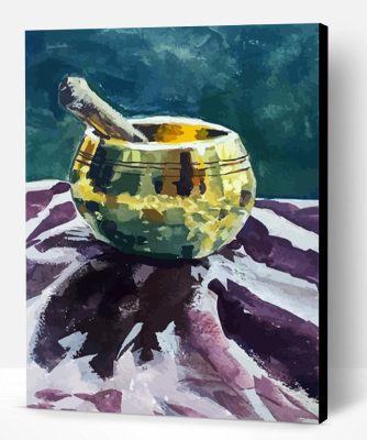 Abstract Singing Bowl Paint By Number