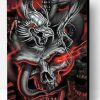 Abstract Skull And Dragon Paint By Number