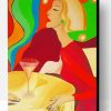 Abstract Woman With Drink Paint By Number