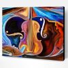 Abstract Faces Violin Paint By Number