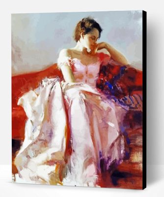 Abstract Lonely Lady Pino Daeni Paint By Number