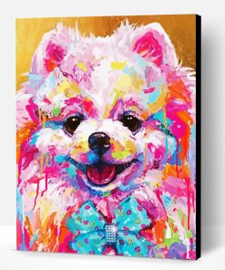 Abstract Pink Dog Art Paint By Numbers