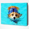 Adorable Dog in Water Paint By Numbers
