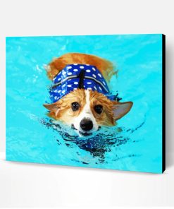 Adorable Dog in Water Paint By Numbers