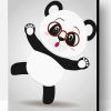 Adorable Panda With Glasses Paint By Numbers