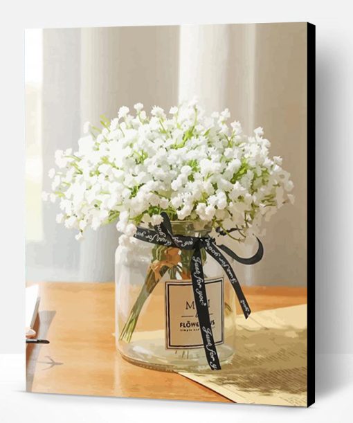 Aesthetic White Baby Breath Paint By Numbers