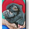 Aesthetic Black Pig Love Paint By Number