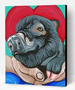 Aesthetic Black Pig Love Paint By Number