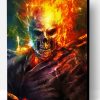 Aesthetic Blazing Skull Art Paint By Number