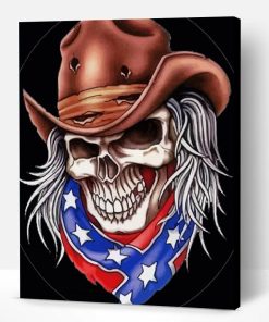Aesthetic Cowboy Skull Art Paint By Numbers