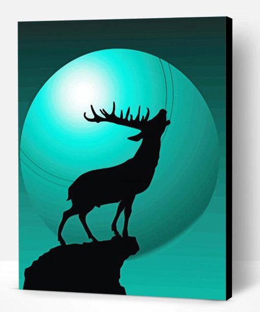 Aesthetic Deer Moon Paint By Number