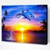 Aesthetic Dolphins At Sunset Paint By Number