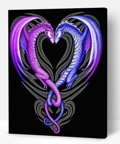 Aesthetic Entwined Dragons Paint By Number