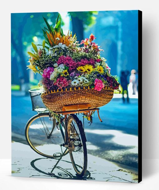 Aesthetic Flowers Bike Paint By Number