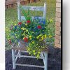 Aesthetic Flowers Pots Chair Illustration Paint By Numbers