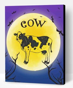 Aesthetic Halloween Cow Paint By Number