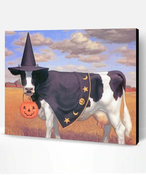 Aesthetic Halloween Cow Paint By Numbers