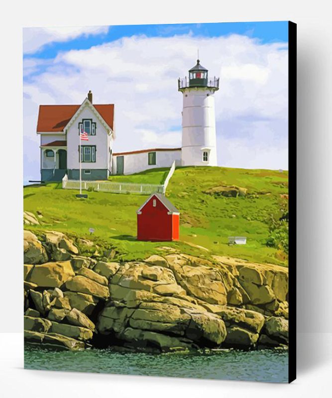 Aesthetic Lighthouse In Walden Sea Paint By Number