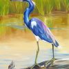 Aesthetic Louisiana Heron Bird Paint By Number