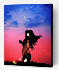 Aesthetic Moon Woman Paint By Numbers