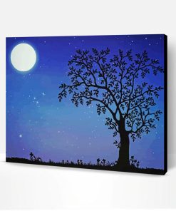 Aesthetic Night Tree Paint By Numbers