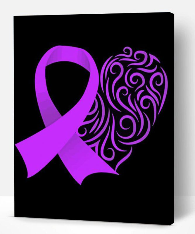 Aesthetic Purple Ribbon Paint By Numbers