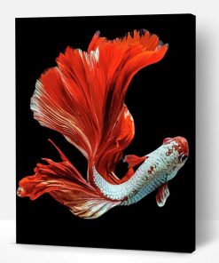 Aesthetic Red Fish Paint By Numbers