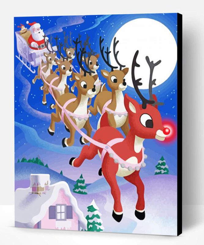 Aesthetic Rudolph Art Paint By Number