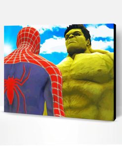 Aesthetic Spiderman And Hulk Paint By Numbers