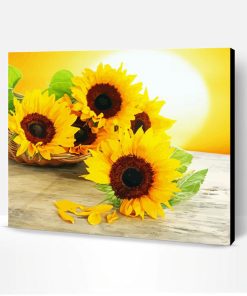 Aesthetic Sunflowers on Table Paint By Numbers