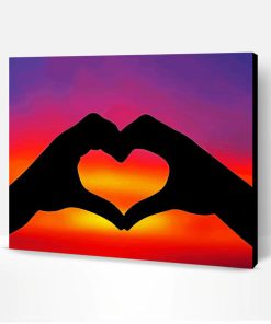 Aesthetic Sunset Heart Paint By Number