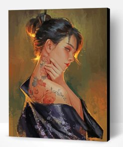 Aesthetic Tattooed Woman Paint By Number