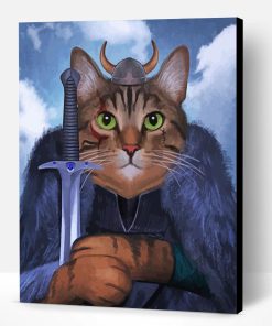 Aesthetic Viking Cat Art Paint By Number