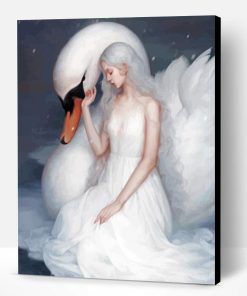 Aesthetic Woman and Swan Paint By Numbers