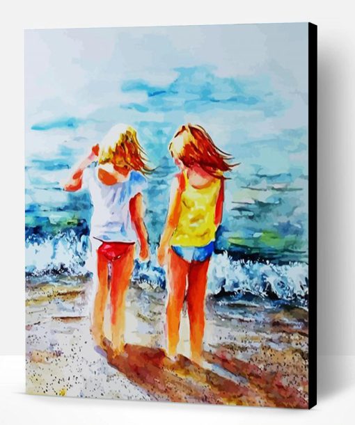 Aesthetic Besties At The Beach Art Paint By Number