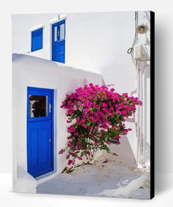 aesthetic Blue Greek Door Paint By Number