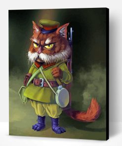 Aesthetic Cat Soldier Paint By Numbers