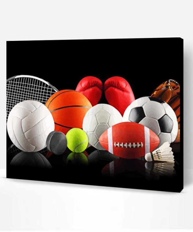 Aesthetic Cool Sports Balls Paint By Numbers