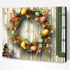 Aesthetic Easter Egg Wreath Paint By Number