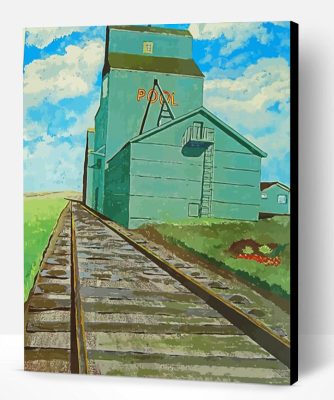 Aesthetic Grain Elevators Paint By Number