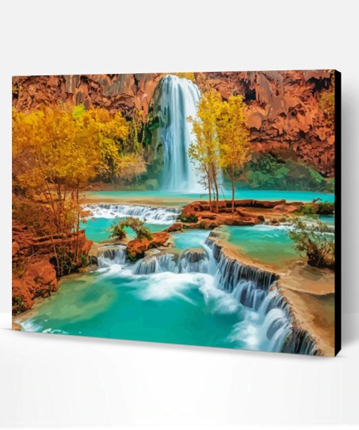 Aesthetic Havasu Falls Landscape Paint By Numbers