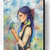 Aesthetic Native Girl And Birds Art Paint By Number