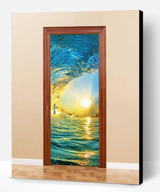 Aesthetic Ocean Door Paint By Numbers