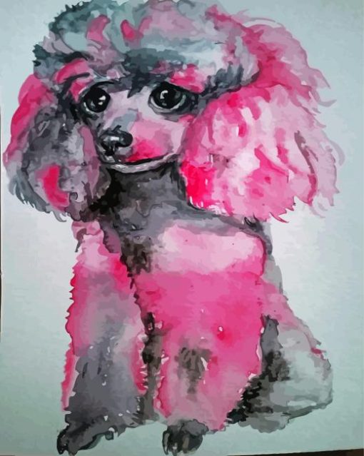 Aesthetic Pink Poodle Paint By Number