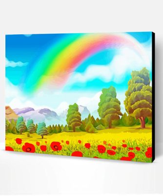 Aesthetic Rainbow Landscape Paint By Number