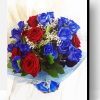Aesthetic Red And Blue Rose Paint By Numbers