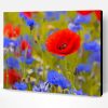 Aesthetic Red Poppies And Blue Cornflowers Paint By Numbers