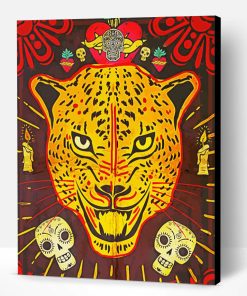 Aesthetic Tiger And Skull Art Paint By Number